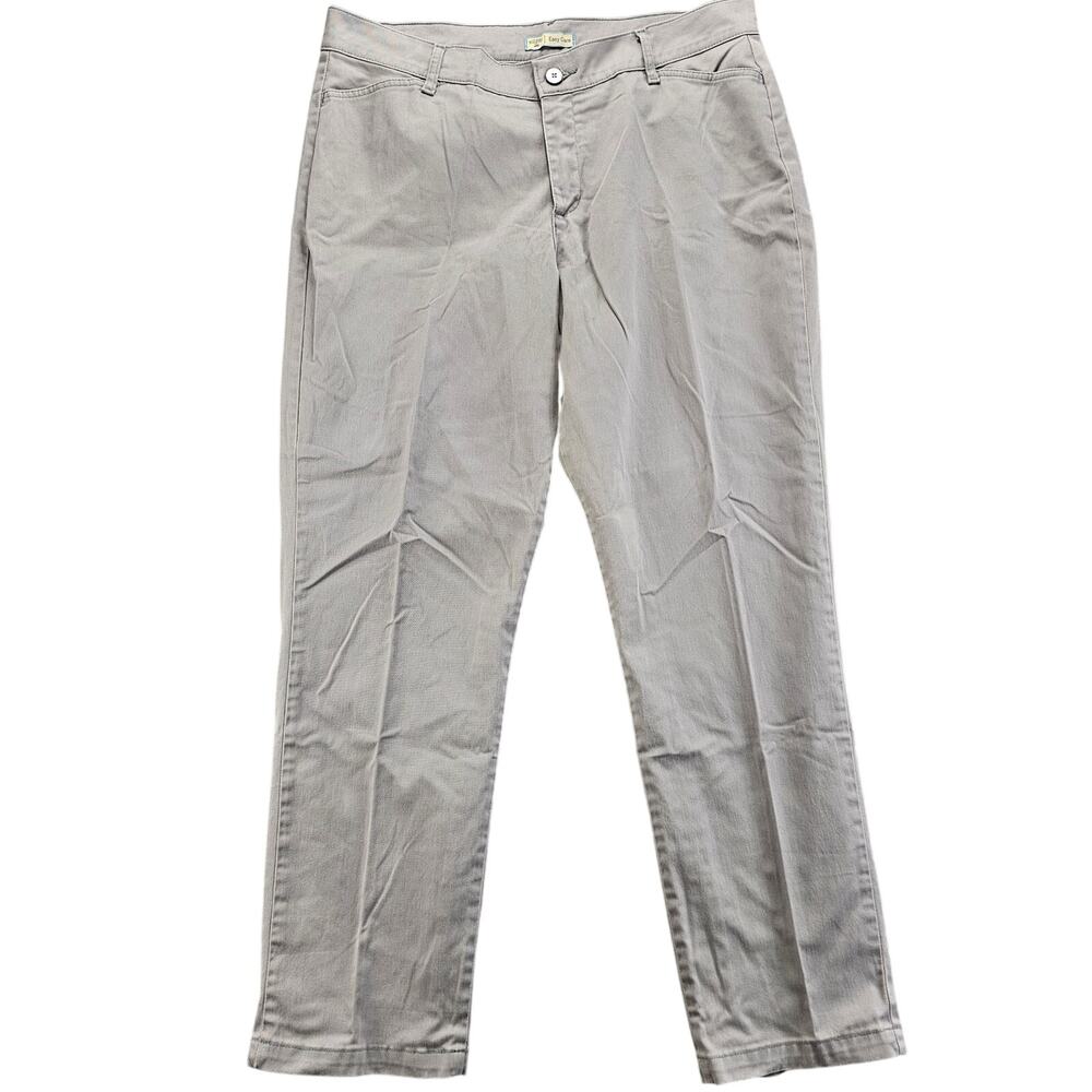 Lee Riders 18W Pants Womens Easy Care Khaki Chinos Flat Front 31.5 inch Inseam